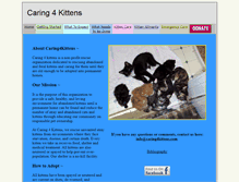 Tablet Screenshot of caring4kittens.com